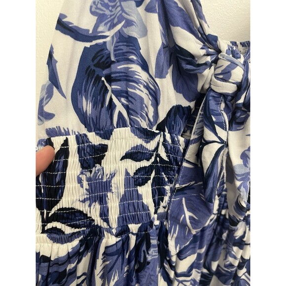 Blush & Day Women’s Dress Tiered Sleeveless Lined Boho Size M Palm Leaf - Picture 14 of 14